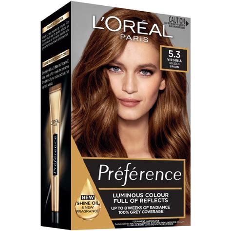 loreal hair colour light golden brown|l'oreal 5.3 light golden brown.